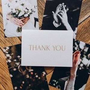 GRACIAS Tarjeta + Sobre / Tarjeta de felicitación minimalista / Invitaciones de boda y tarjetas de propuesta