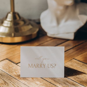 te casaras con nosotros? / Tarjeta de propuesta de boda + sobre / Anuncios, invitaciones y tarjetas de felicitación