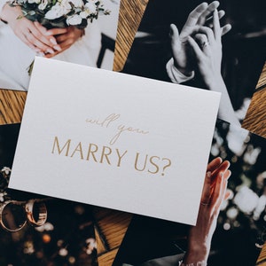 te casaras con nosotros? Tarjeta / Invitaciones de boda y tarjetas de propuesta / Tarjeta de felicitación minimalista