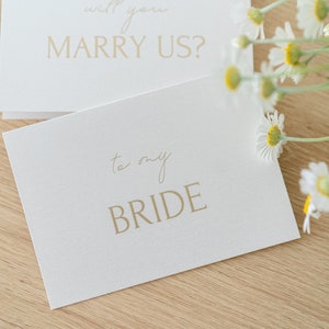 a mi NOVIA Tarjeta plegada de boda + Sobre / Sus VOTOS / Tarjetas de propuesta e invitaciones / Tarjeta de felicitación minimalista