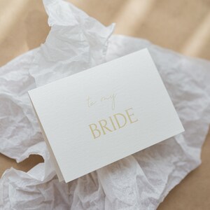 a mi NOVIA el día de nuestra boda Tarjeta / Sus VOTOS / Tarjetas de propuesta e invitaciones de boda / Tarjeta de felicitación minimalista