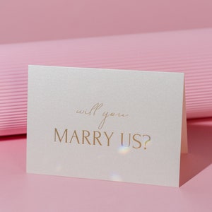 ¿TE CASARAS CON NOSOTROS? Tarjeta / Invitación de boda elegante y tarjeta de propuesta