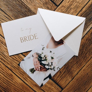a mi NOVIA el día de nuestra boda Tarjeta / Sus VOTOS / Tarjetas de propuesta e invitaciones de boda / Tarjeta de felicitación minimalista