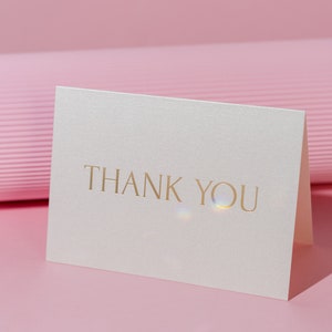 GRACIAS tarjeta / hoja de oro prensado tarjeta de felicitación / invitaciones de boda y tarjetas de propuesta