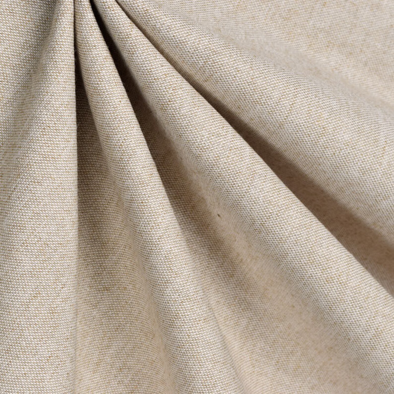 Natural Linen Top Tack Pleat Drapery Panel Fabric and Cotton Etsy