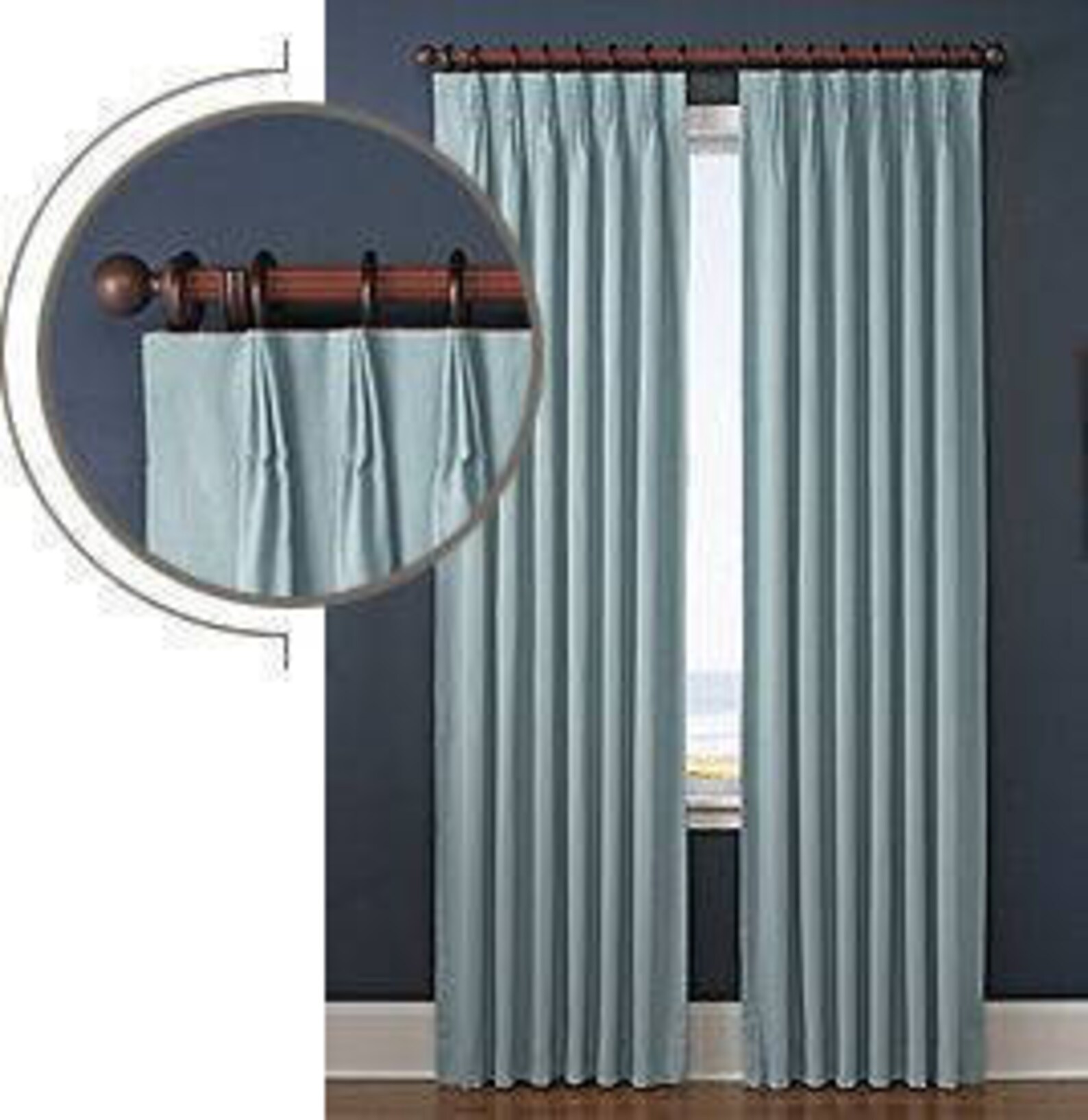 Top Tack Pleat Drapery Panel Fabric and Cotton Lining Included FREE