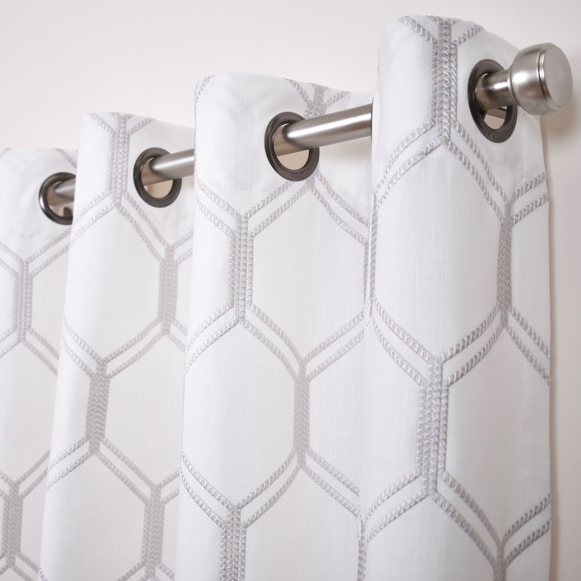 Embroidered Drapery Panel Fabric and Cotton Lining Included Etsy