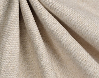 Natural Linen Pleated Drapery Panel - Fabric and Cotton Lining Included - FREE SHIPPING