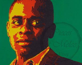 PSYCH - Burton "Gus" Guster - Dule Hill - Print of Acrylic on Canvas