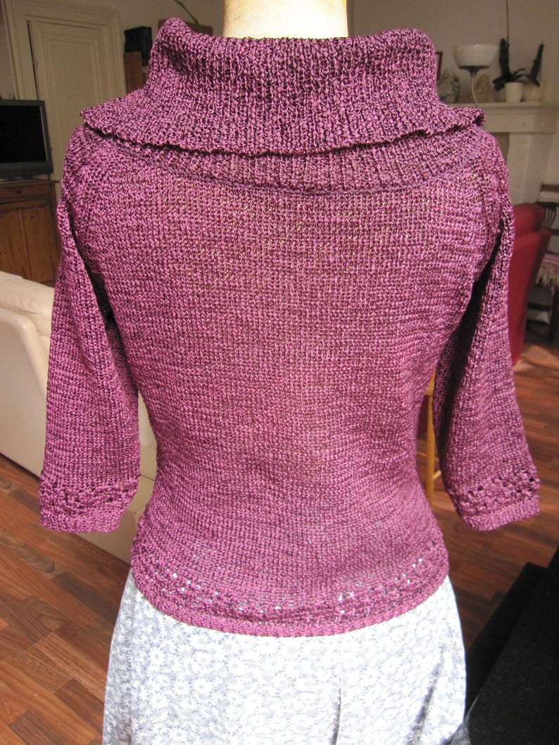 Pull en maille manches trois quarts - Femme | MANGO France métropolitaine