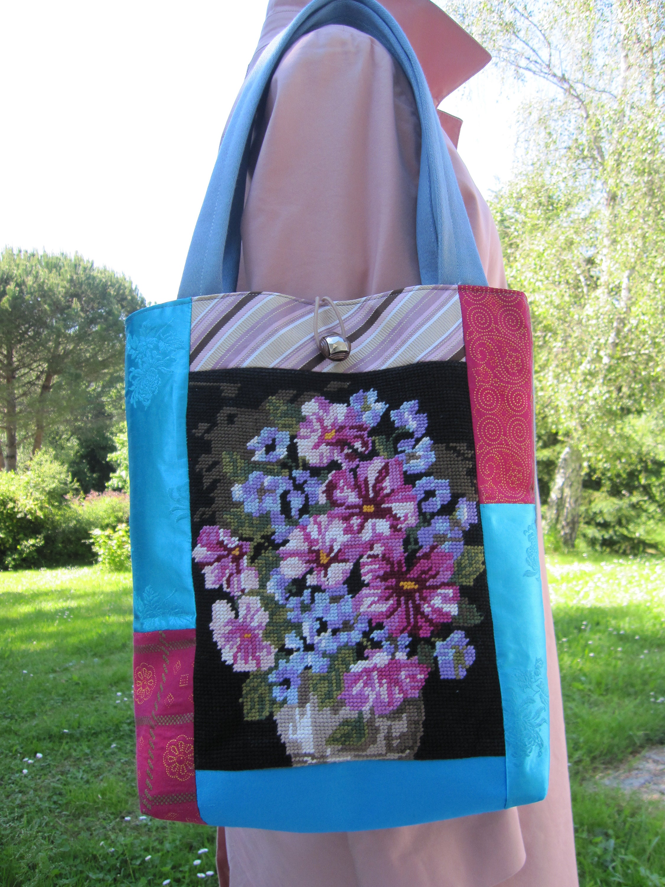 Sac à Vêtements Vintage St Michael Tapisserie Florale - Porte Costume Ou Robe