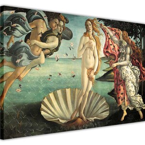 The Birth of Venus Painting by Sandro Botticelli Framed Canvas  Etsy