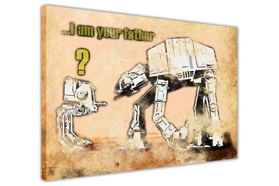 Famous Banksy Graffiti Art Star Wars I Am Your Father At At On Etsy