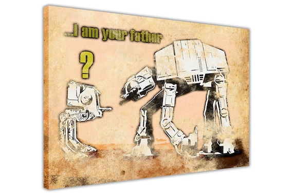 Famous Banksy Graffiti Art Star Wars I Am Your Father At At On Etsy