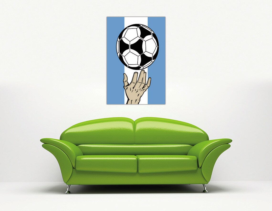 Hand of God Football Prints Canvas Wall Art Picture Home Etsy