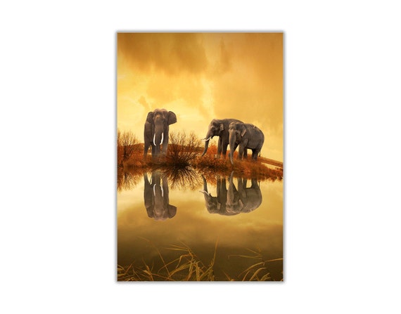 2 prints elephant charms elephants 40 x 38 mm