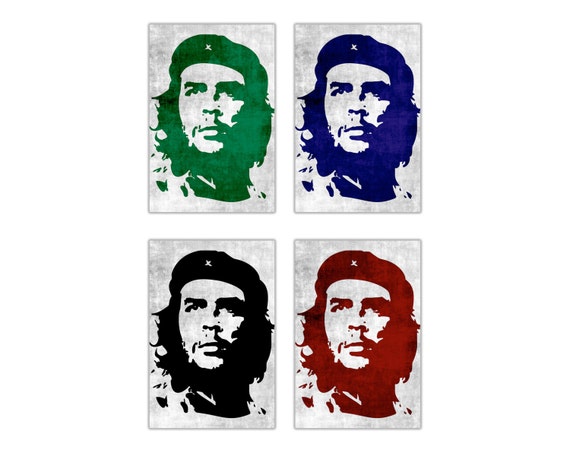 Iconic Che Guevara Poster Framed Canvas Prints Home Decoration Etsy