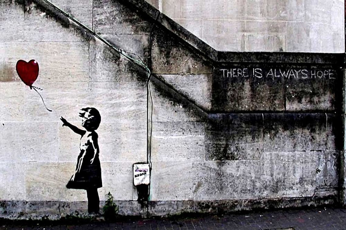 Famous Banksy Mural Quote There Is Always Hope Balloon Girl on Etsy