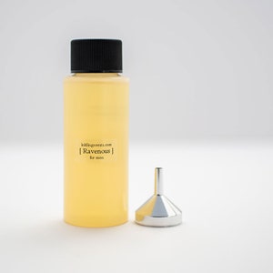 Ravenous refill -2 fl. oz use in your favorite cologne bottle or scent your plain lotions, shampoos, diffusers, household cleaners, etc!