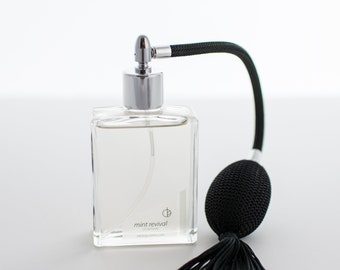 Mint Revival Perfume: Vintage Bulb Atomizer, Energizing Scent (2 fl oz)