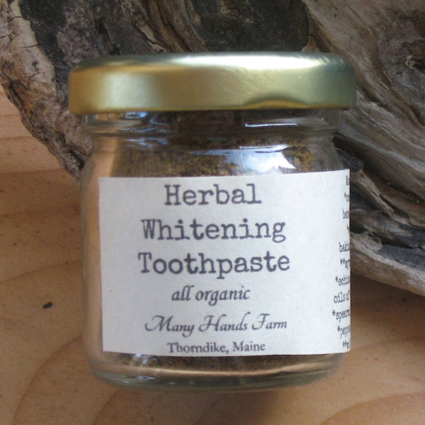Herbal Whitening and Remineralizing Toothpaste/Toothpowder...Herbal Toothpaste....Organic Toothpaste