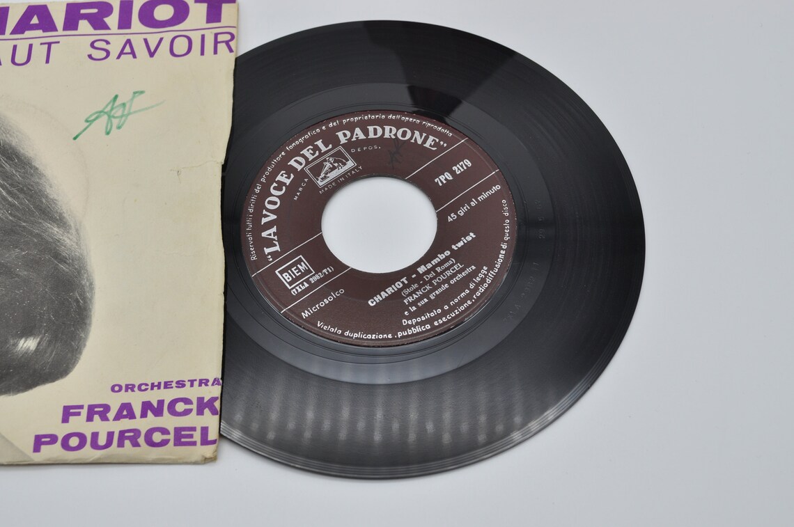 Vinile 45 giri dell'orchestra diretta da Franck Pourcel - Chariot - Il faut Savoir, foto 4 di 4