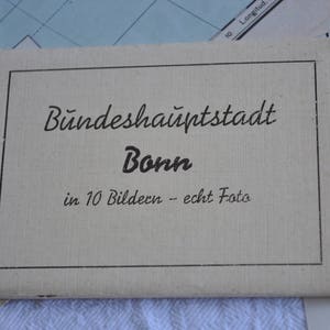 Souvenir-Postkartenblock der Stadt Bonn in Deutschland aus den 60er Jahren