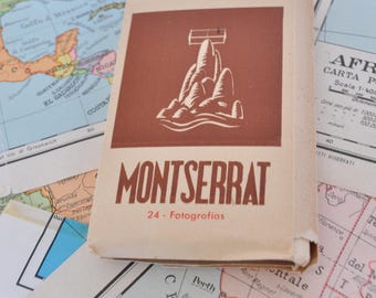 Block of souvenir photographs of the monastery of Montserrat ' 50-Spain
