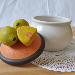Vintage jar with lemons