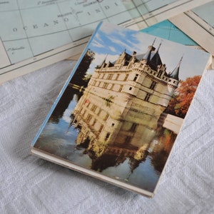 Bloco de cartões postais vintage "Chateaux de la Loire"