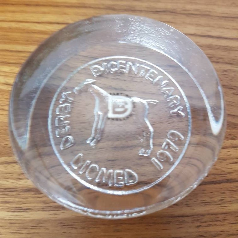 Dartington Glass Paperweight FT2/1979 Diomed Derby Bicentenary Etsy UK