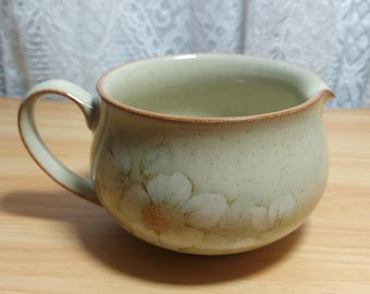 Denby DAYBREAK pattern GRAVY JUG 1980s vintage stoneware designed by Claire Bernard