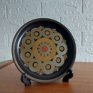 Denby Arabesque TEA PLATE vintage stoneware designed by Gill Pemberton c 1963