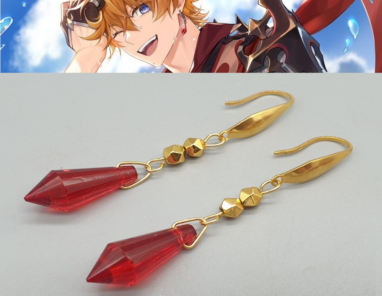 タルタリヤのイヤリング、原神をイメージしたコスプレイヤリング、各種