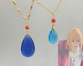 ハウルの動く城アニメにインスパイアされたネックレス、ハウルブルー