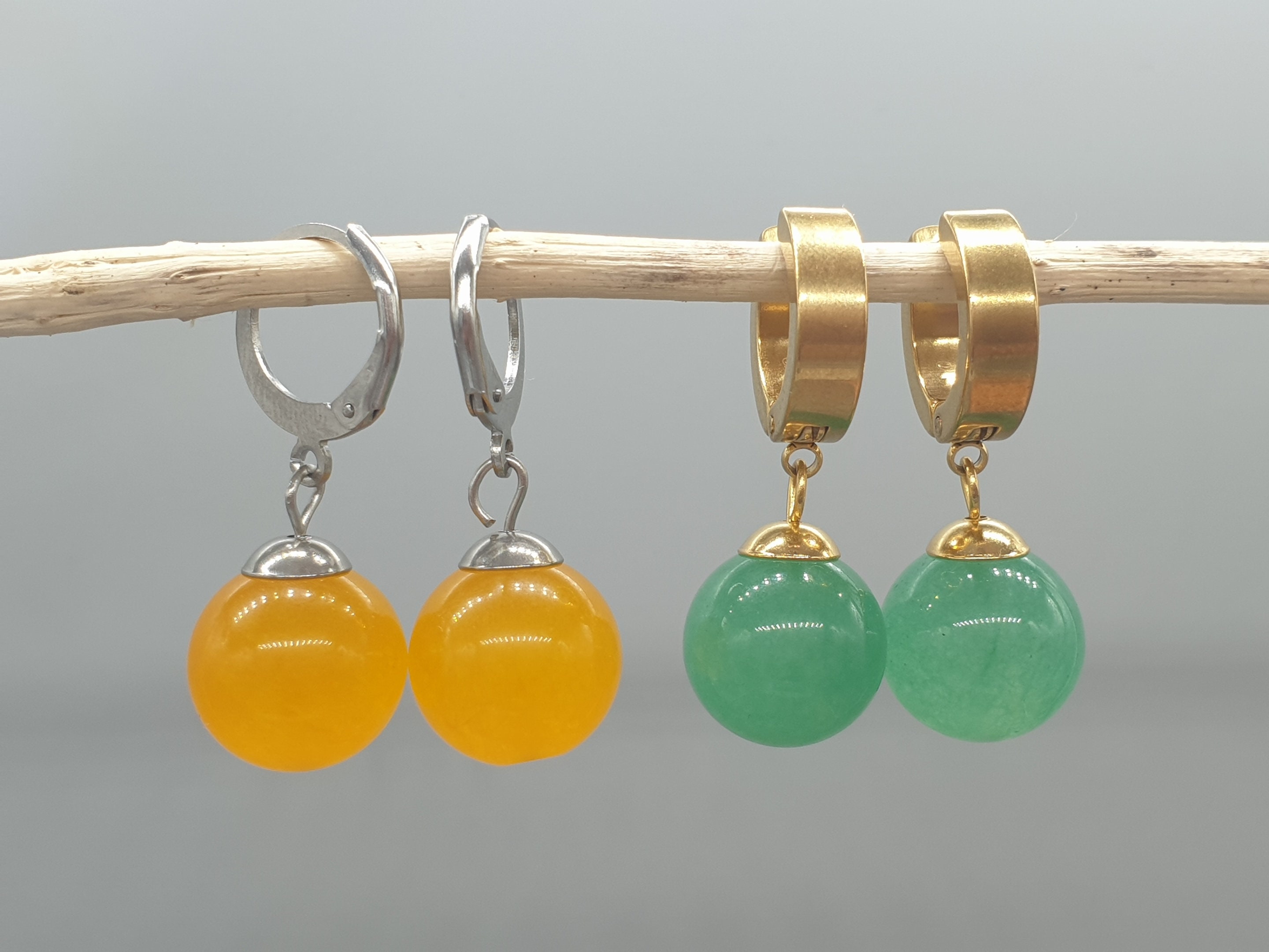 Potara Earrings Dark Green Earrings Inspired by Dragon Ball 