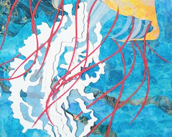 JUST JELLIN' I Austin Fine Artist Marcy Ann Villafana – Wonderful Ocean seascapes and ocean animals including Jellyfish