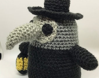 PATTERN ONLY*- Plague Doctor - Mini Plague Doctor Plushie - Plague Doctor Plushie - Plague Doctor Pattern - Plague Doctor Stuffy - SCP 049