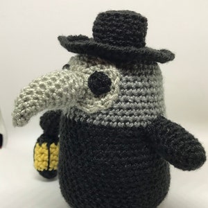 Crochet Plague Doctor Plushie Pattern: Mini Stuffy with Lamp (Digital Download)