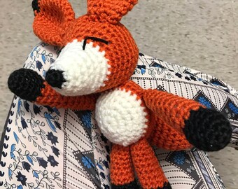 Sleepy Crochet Fox Amigurumi Pattern: Woodland Stuffed Animal (Digital Download)