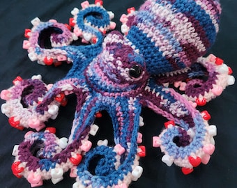 Beaded Octopus Plushie: Realistic Weighted Stuffed Animal