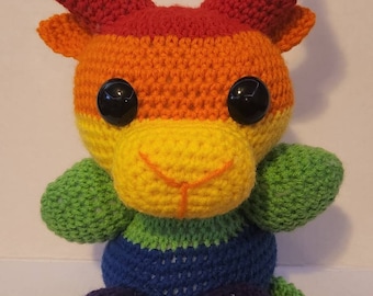 LGBTQA+ Baphomet - Trans Baphomet - Pride Baphomet - Emotional Support Demon - Baby Baphomet - Baby Devil - LGBTQA - LGBT - Baphomet Plush
