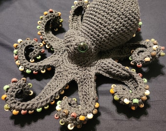Beaded Octopus Plushie: Realistic Weighted Stuffed Animal
