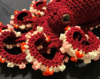 Beaded Octopus Plushie: Realistic Weighted Stuffed Animal