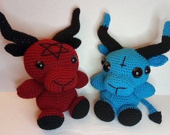 Crochet Baphomet Plush: Emotional Support Demon, Occult Decor