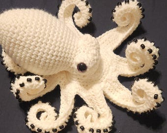 Realistic Beaded Octopus Plushie: Weighted Stuffed Animal