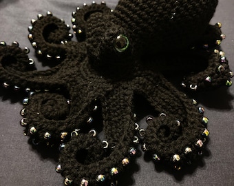 Realistic Beaded Octopus Plushie: Weighted Lovie Stuffy