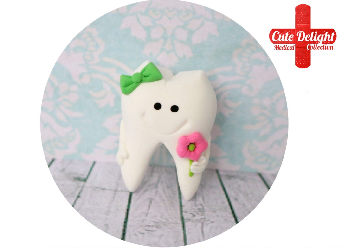 Cute Tooth Brooch Handmade from polymer clay tooth pin Etsy