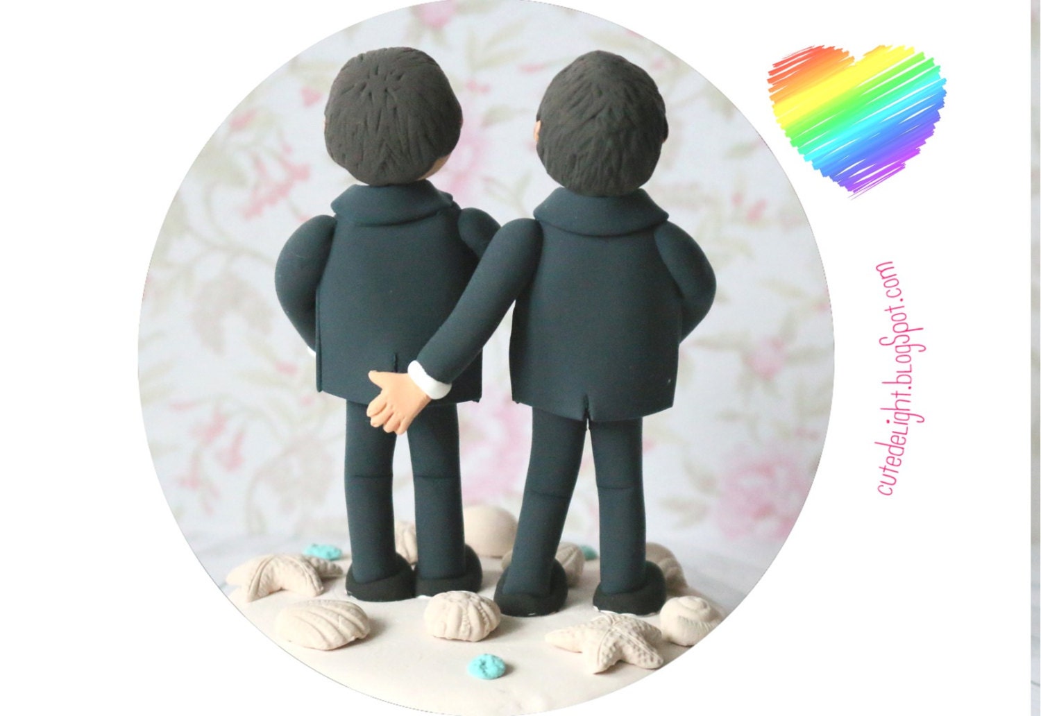 Personalized Same Sex Gay Wedding Cake Topper Acrylic Cake Silhouette Decoration For Sale Online