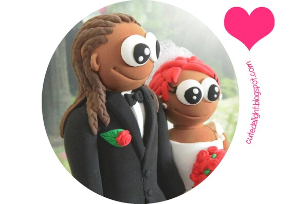 African American Cake Topper Afro Wedding Cake Topper Cake Etsy